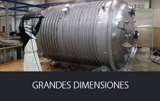 grandes dimensiones en tratamientos de acero inoxidable